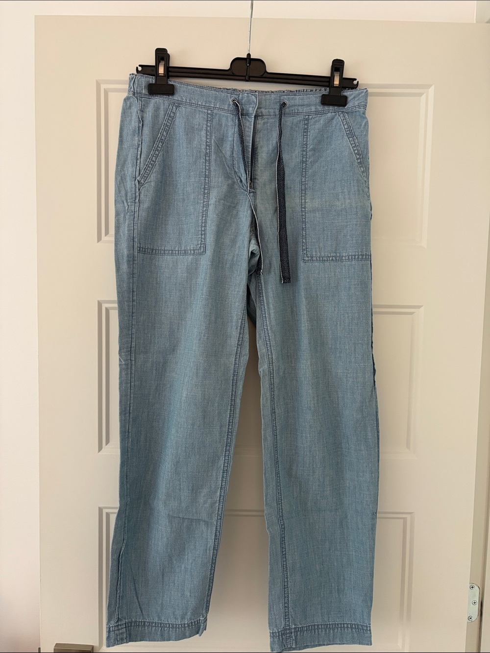 J. Crew Light Blue Drawstring Wide-Leg Trousers